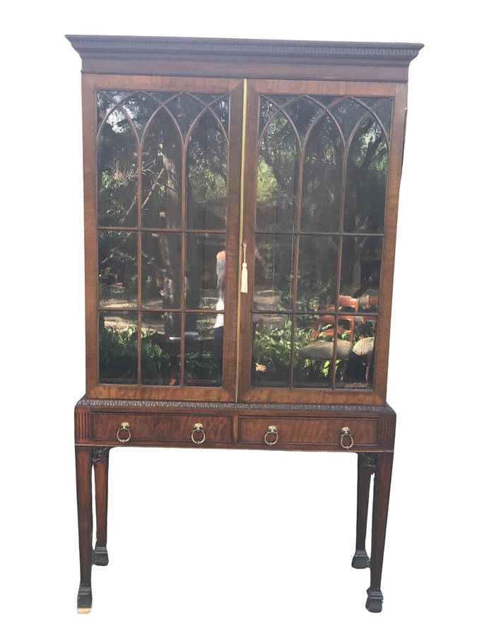 19th Century Mahogany Display Library Bookcase with Astral Glazed Doors