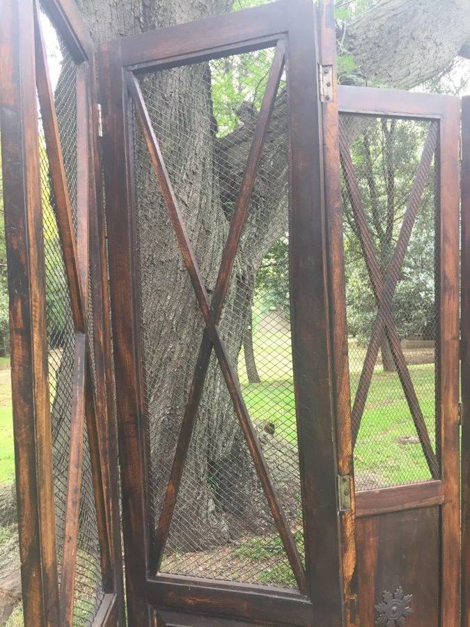 A Pair of 20th Century Wooden Screens/Room Dividers