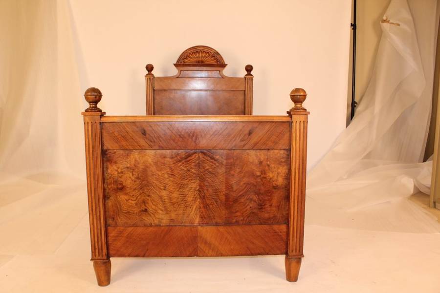 Pair of Art Décor Walnut Single Beds