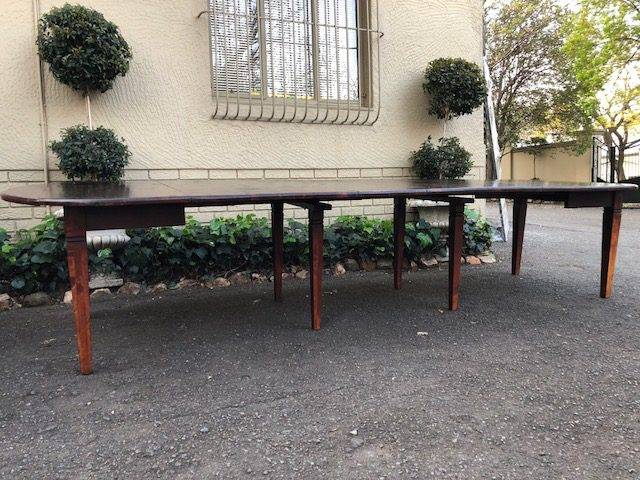 A Solid Hardwood / Cypress Dropside Extension Dining Table  (14 Seater)