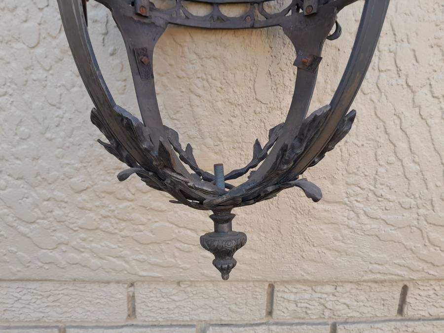 A 20TH Century French Style Antique Finish Brass Lantern