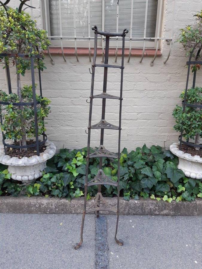 Vintage Cast Iron Pot Rack