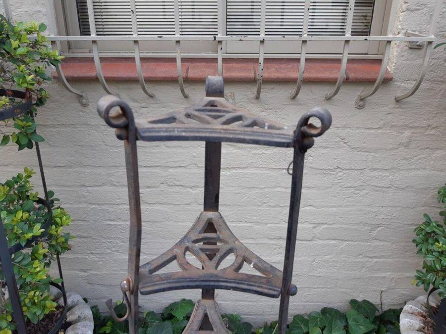 Vintage Cast Iron Pot Rack
