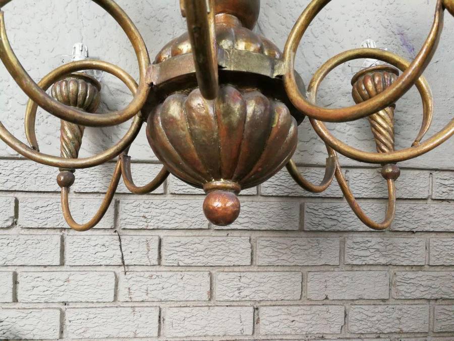 Gold Painted Chandelier