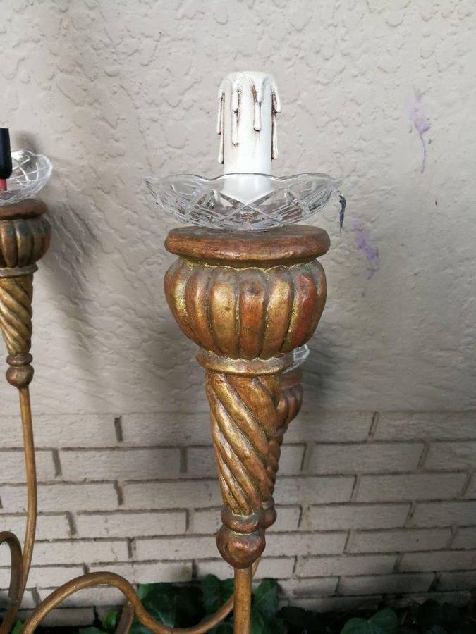Gold Painted Chandelier