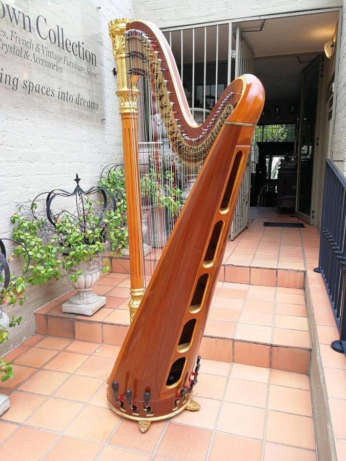 A Highly Decorative And Spectacular Russian Lunacharsky Pedal Harp In Pristine And Playable Cond...