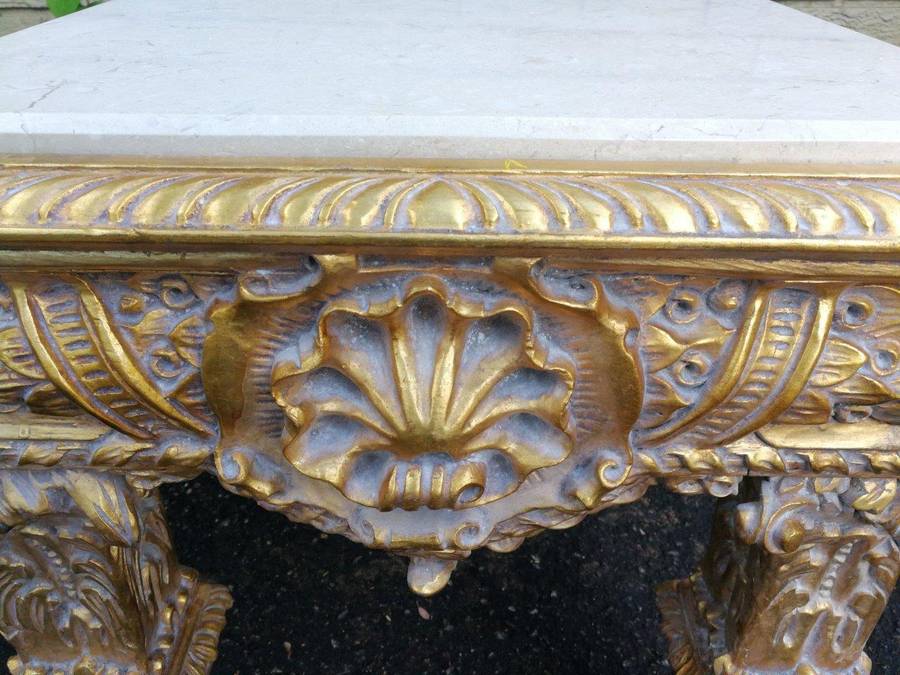 A French Style Ornately Carved Side Table