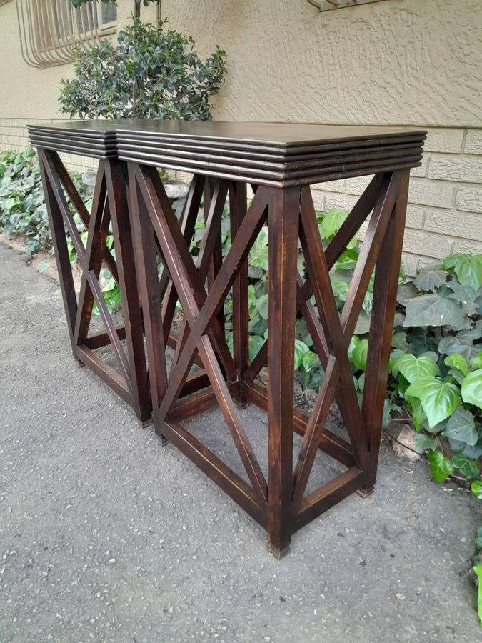 A 20th Century Pair of Teak Stands