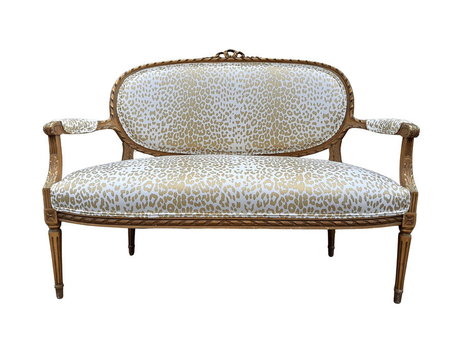 A 20th Century French Gilt Wood Settee