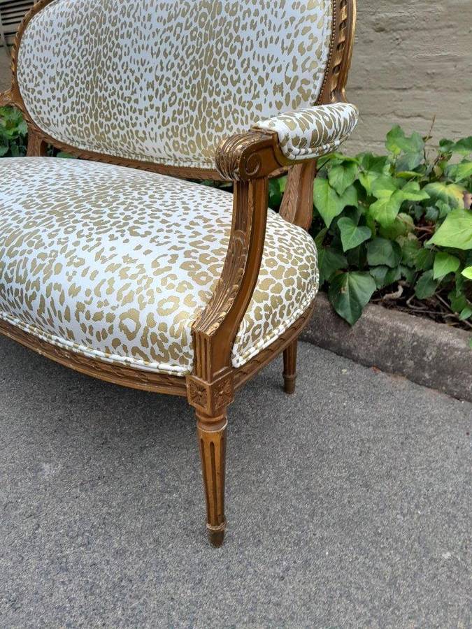 A 20th Century French Gilt Wood Settee