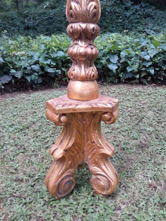 A Pair of Small Size French Style Hand Gilded Candle Holders