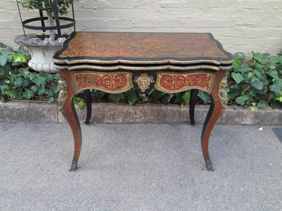 A 19TH Century Boulle and Ebonised Orrmolu Mount Card Table