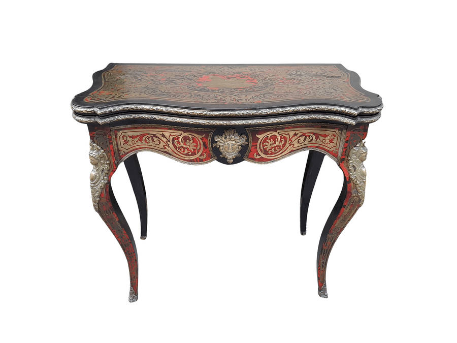 A 19th Century Boulle, Ebonised and Ormolu Mounted Cart Table