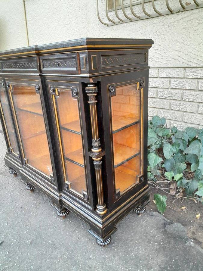 A 19th Century French Ebonised And Gilt Cabinet ND