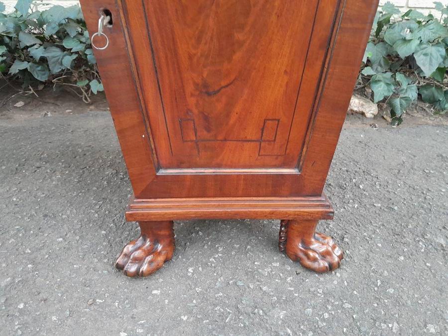 An 18th / 19th Century William IV Mahogany Sideboard With Ebony Inlay And Original Lion Claw Feet...