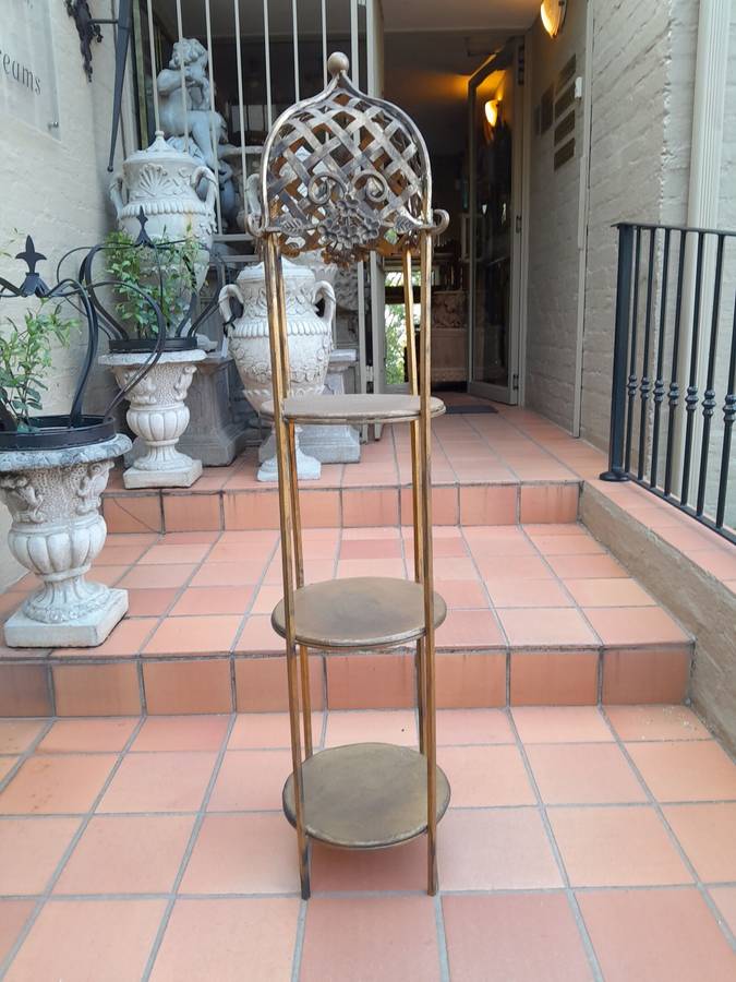 A 20th Century Hand Gilded with Gold Leaf Cake / Display Stand