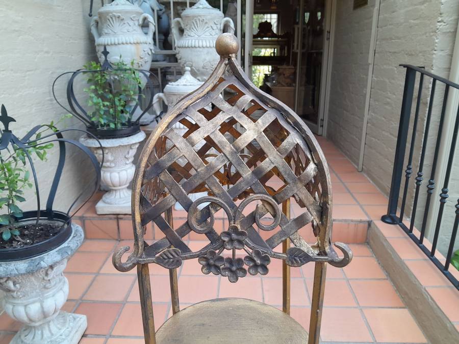 A 20th Century Hand Gilded with Gold Leaf Cake / Display Stand