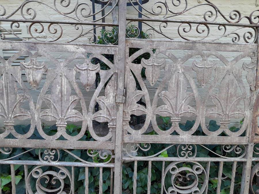 A 20TH Century Pair Of Heavy Hand-Made Wrought Iron Gates