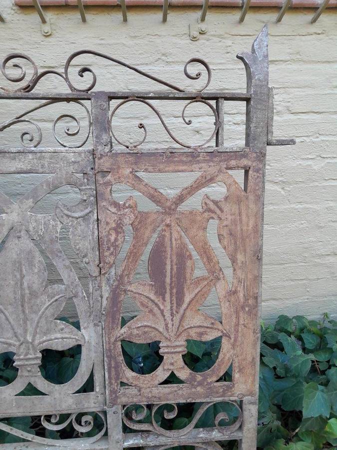 A 20TH Century Pair Of Heavy Hand-Made Wrought Iron Gates