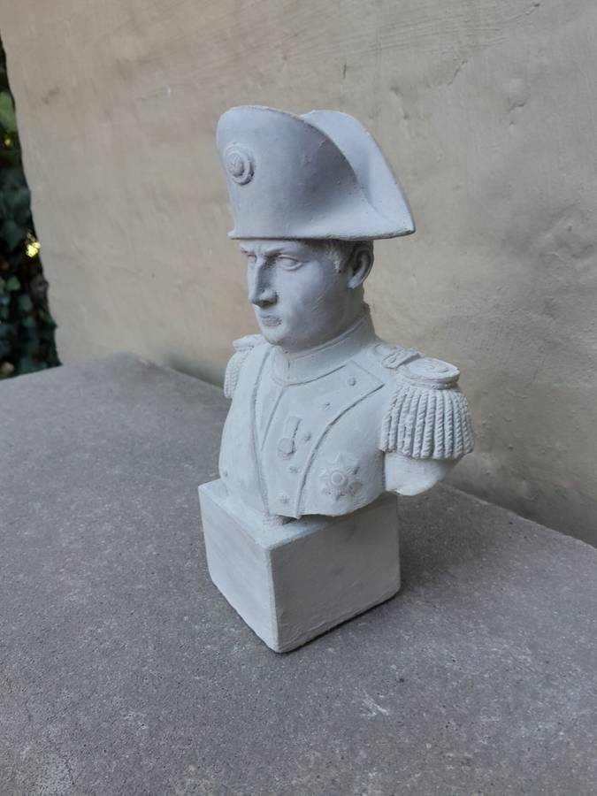 Small Concrete Napoleon Bust / door stopper