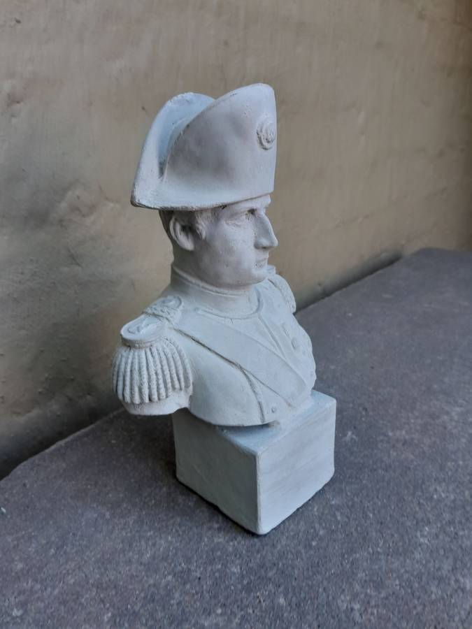 Small Concrete Napoleon Bust / door stopper