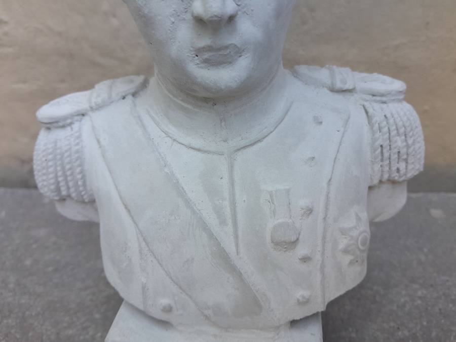 Small Concrete Napoleon Bust / door stopper