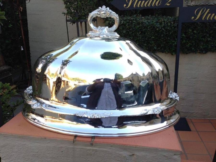 A 20th Century Ornate and Large Size Silver Plated Food Dome ND