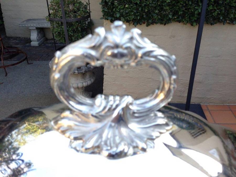 A 20th Century Ornate and Large Size Silver Plated Food Dome ND