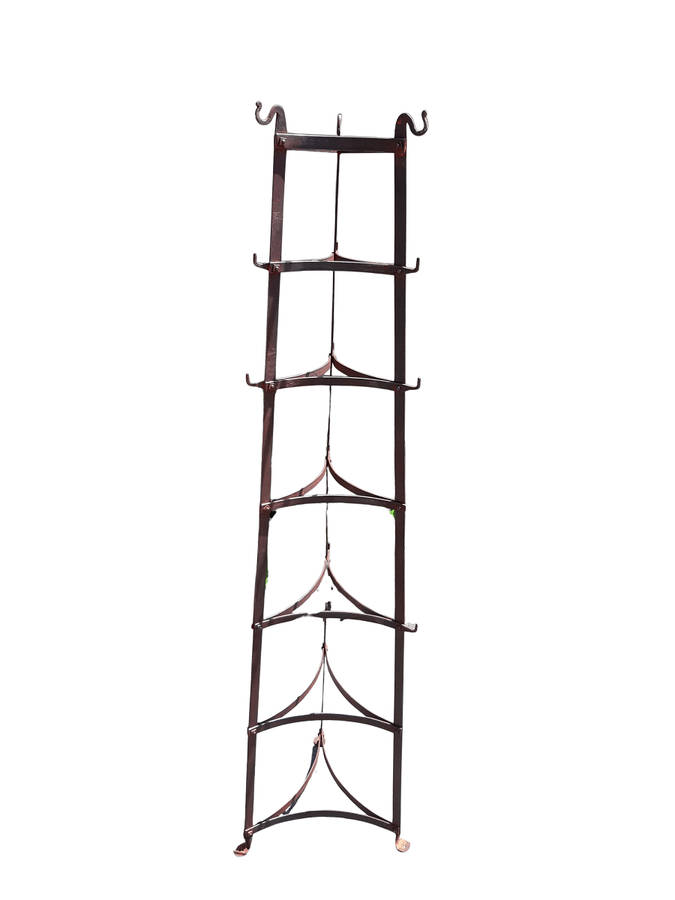 Antique metal pot rack, 19th century