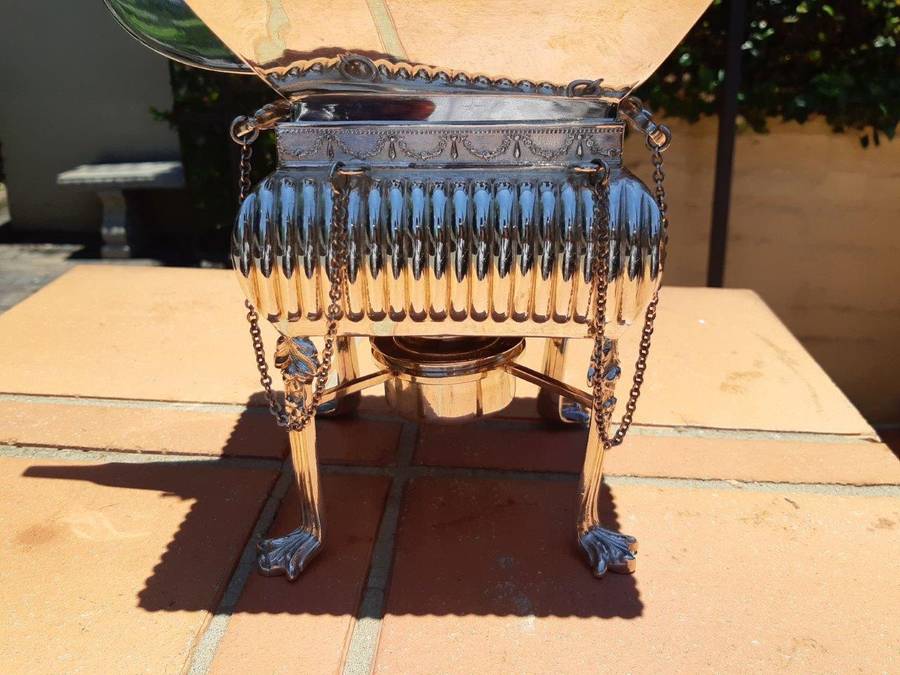 A Silverplate Kettle On Stand