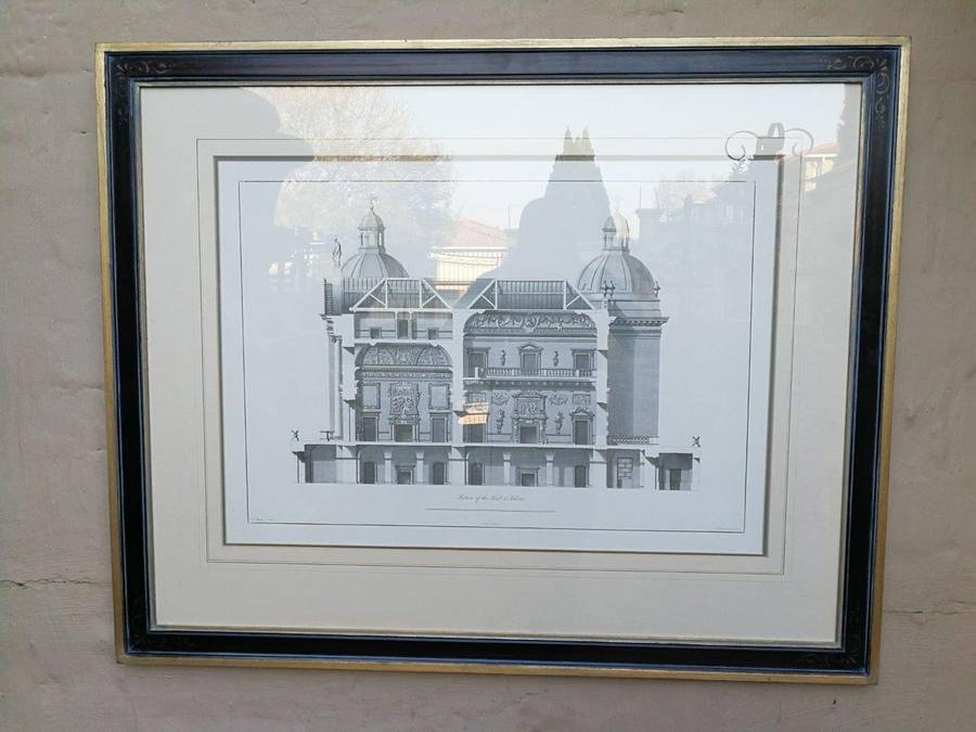 A Set of 10  William Chambers Rare Vintage Architectural Prints in Handmade Wooden Frames with Gi...