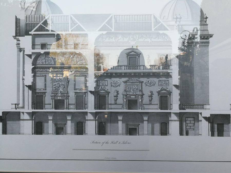 A Set of 10  William Chambers Rare Vintage Architectural Prints in Handmade Wooden Frames with Gi...