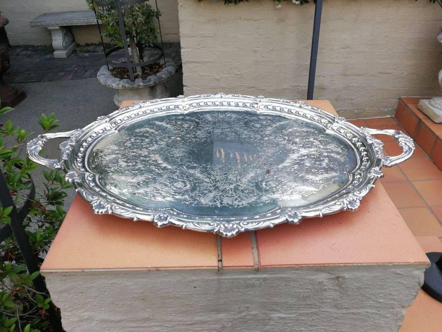 Silverplate Twin Handle Tray