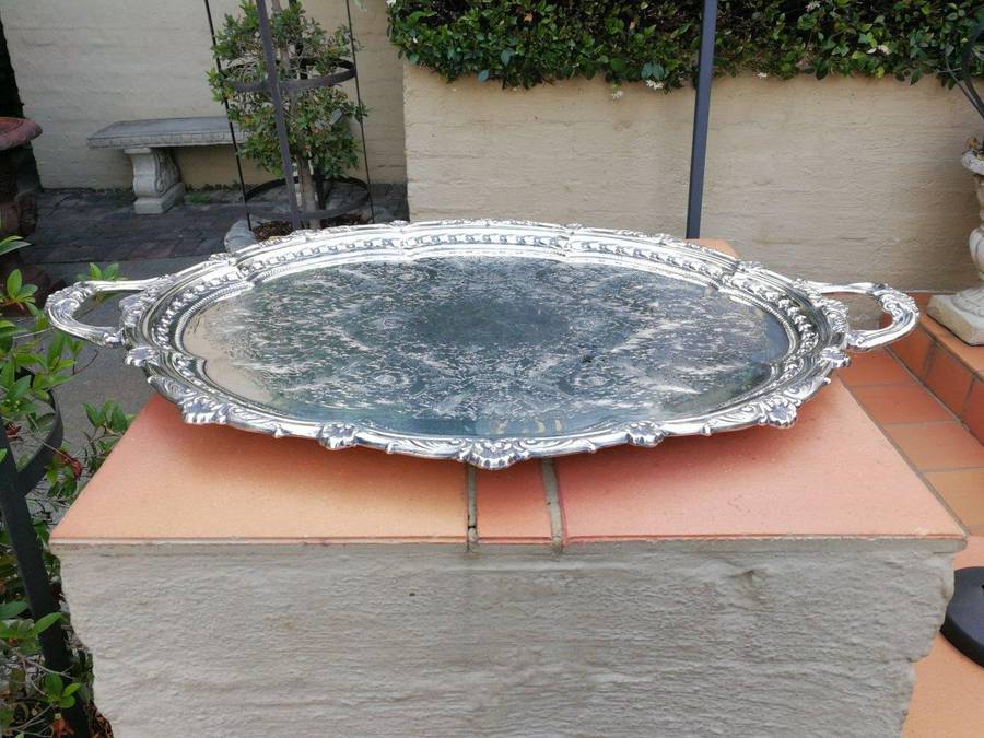 Silverplate Twin Handle Tray