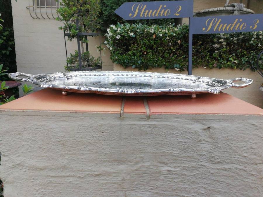 Silverplate Twin Handle Tray