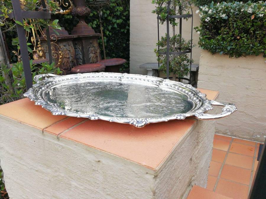 Silverplate Twin Handle Tray