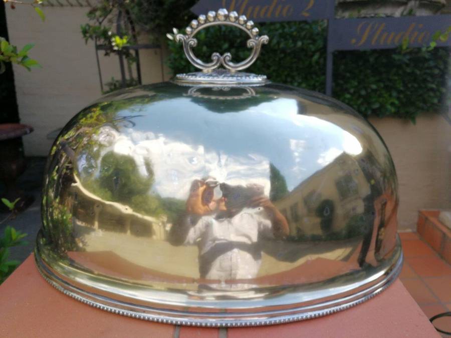 A 19th century silver-plate food dome