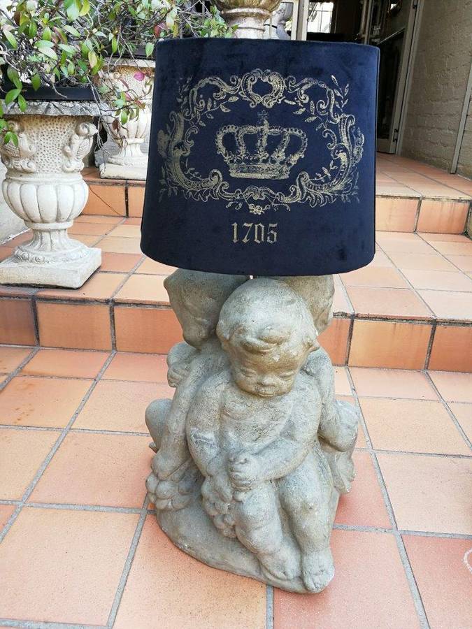 A Black and Gold Crown Hand-made Lampshade  (per shade, excludes lamp)