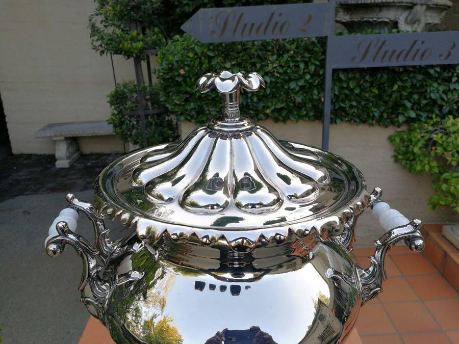 A 19th Century Large Silver-Plate Samovar