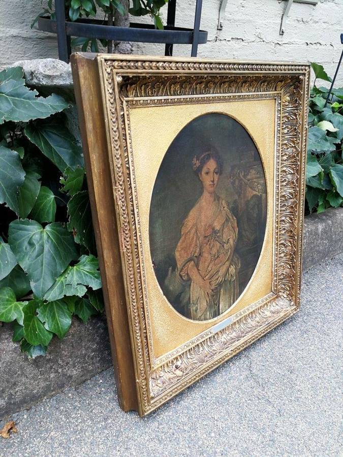 An Antique French Oil On Canvas After Jean-Baptiste Greuze (France, 1725 - 1805)