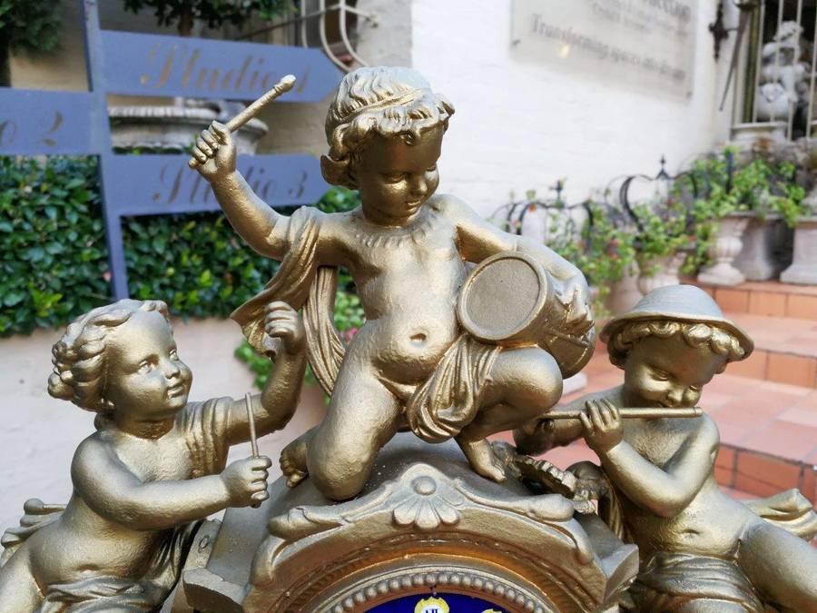 A 20th Century French Brass Clock