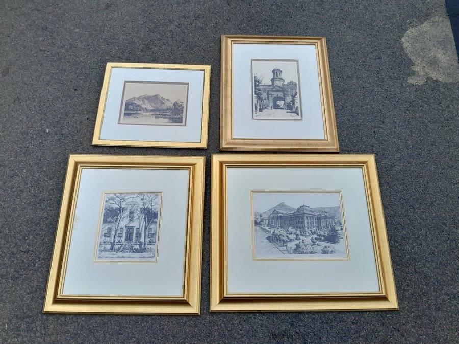 A 20th Century Set Of Four Cape Town Tinus De Jongh Engraving