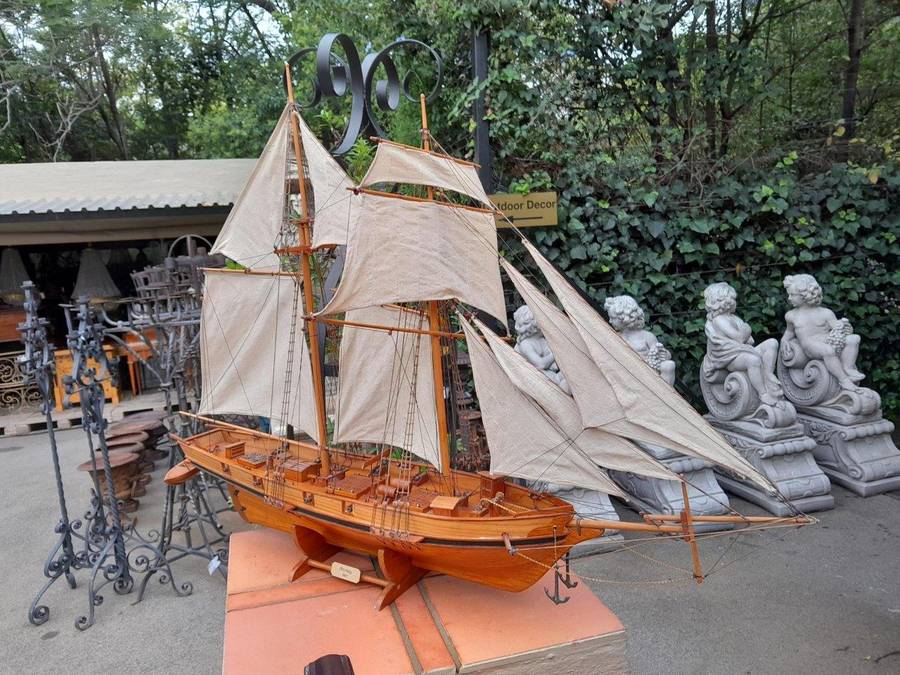 A 20th Century Handmade in Mauritius Model Ship
