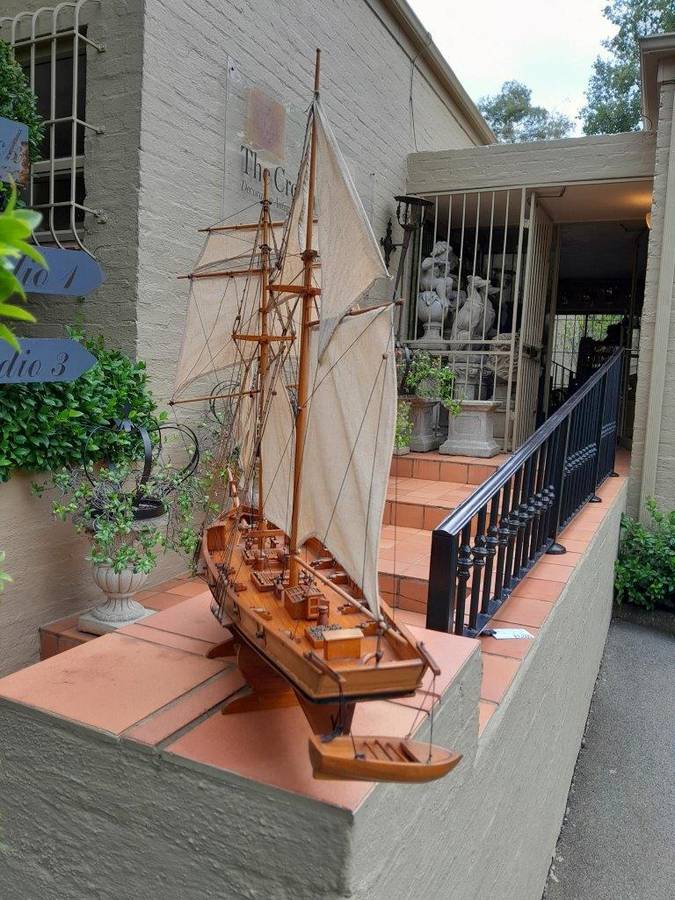 A 20th Century Handmade in Mauritius Model Ship