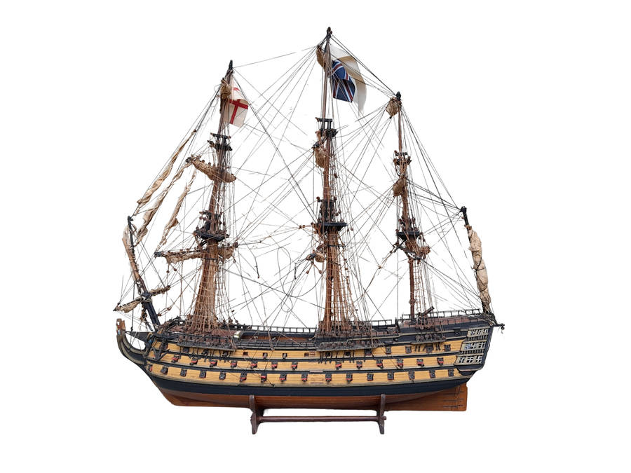 A 20TH Century Hand-made Wooden Model of HMS Victory