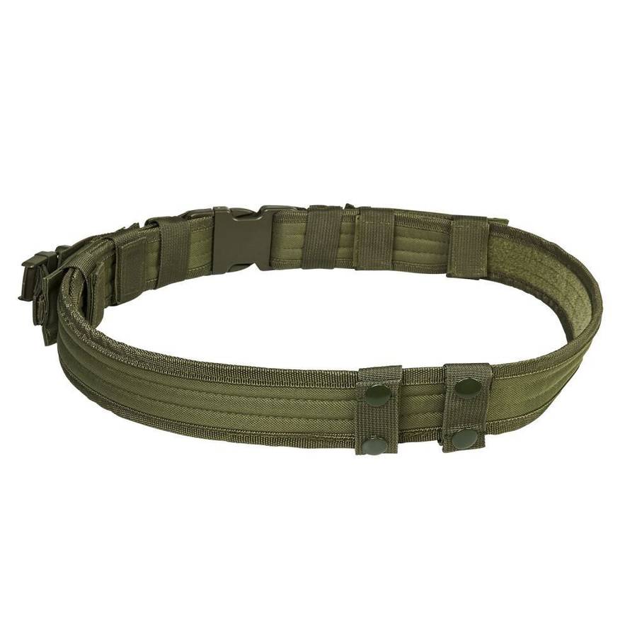 Tactical Belt w/Two Pouches Green