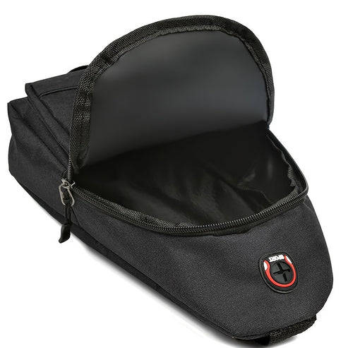 Men's Casual Nylon Crossbody Bag Multi-Purpose Sports and Travel Chest Bag with Tassel Detail