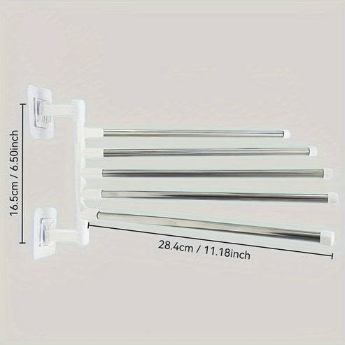 Adjustable Stainless Steel Wall Mounted Towel Rack