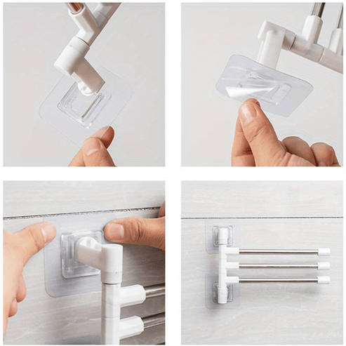 Adjustable Stainless Steel Wall Mounted Towel Rack