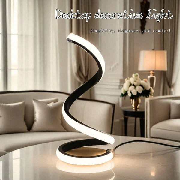 Modern Spiral Dimmable LED Table Lamp